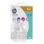 Neobaby Tétine col large en silicone, débit rapide 2 pièces, 4 mois +