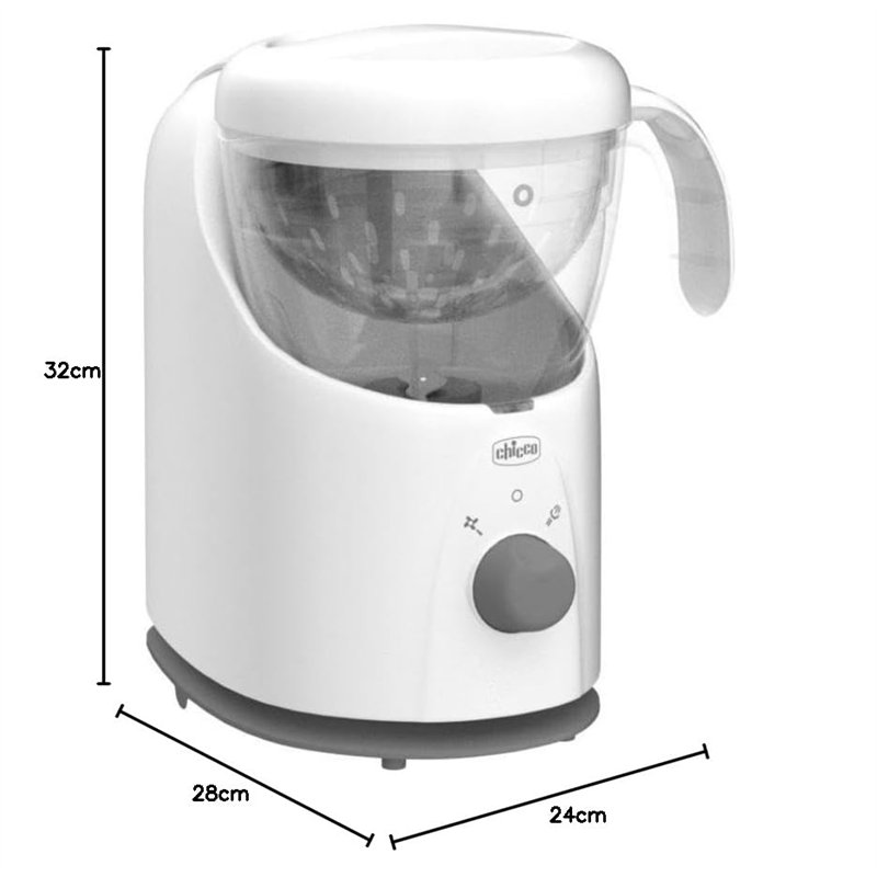 Image secondaire de Chicco Easy Meal Cuiseur Vapeur Multifonction, Multicuiseur Bébés et Enfants, Mixeur et Réchauffeur d'Aliments avec Fonctions de