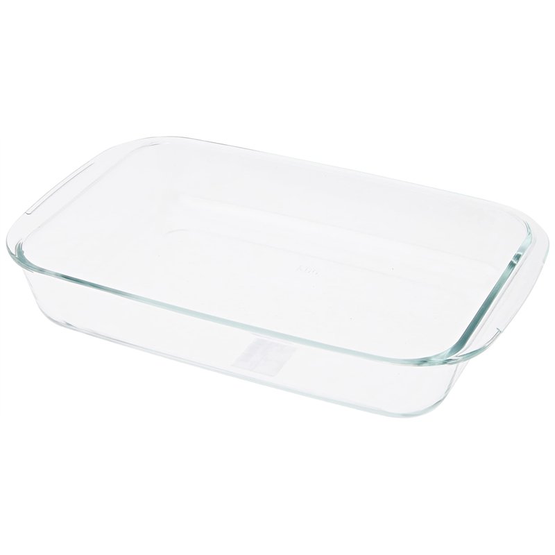 Ibili 480840 Plat Rectangulaire Haut, Verre, Transparent, 40 x 25 x 7 cm