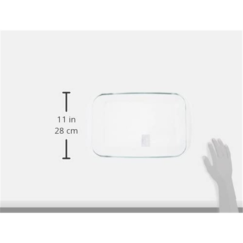 Image secondaire de Ibili 480840 Plat Rectangulaire Haut, Verre, Transparent, 40 x 25 x 7 cm