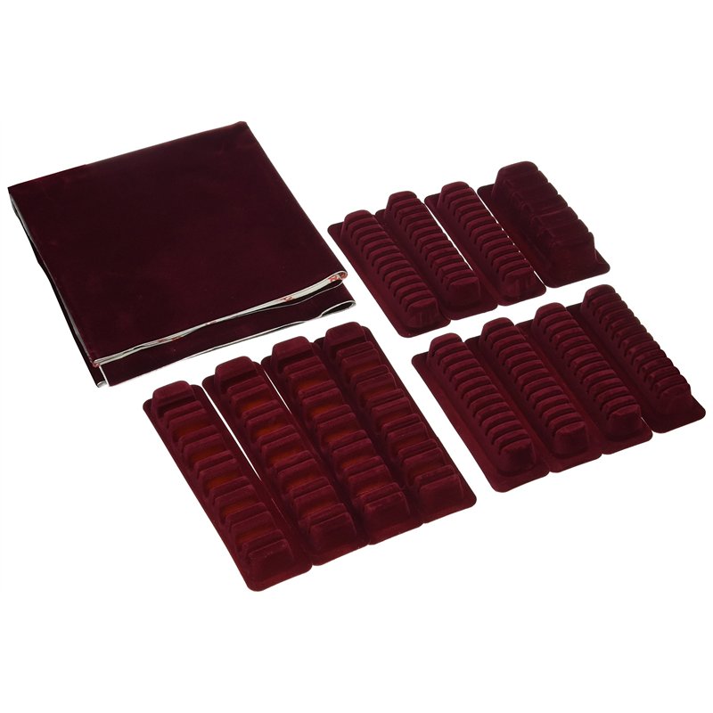 Rayen - Range-Couverts Autocollant, Adaptable à Tous les Tiroirs, Organisation Pratique, Design Moderne, Couleur Rouge