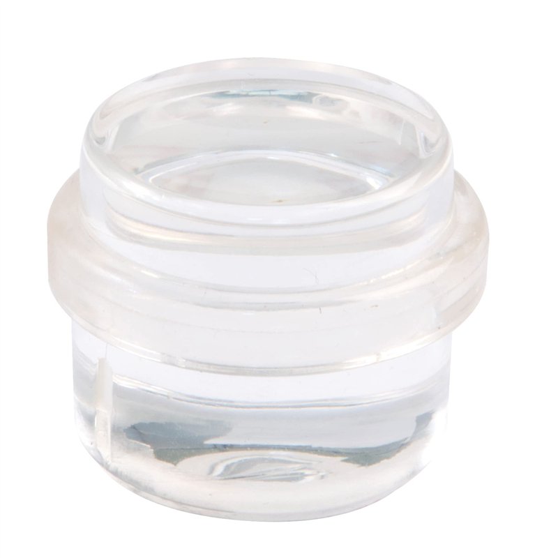 Amig - Cale ou butée de sol adhésive circulaire, transparente et décorative, bande en caoutchouc antidérapante, pour portes de passage