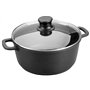 Lacor 25824 Faitout Fonte d'Aluminium Forte avec Couvercle Verre Diamètre: 24 cm