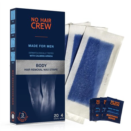 NO HAIR CREW Bandes De Cire pour l'épilation du corps. Pour Hommes