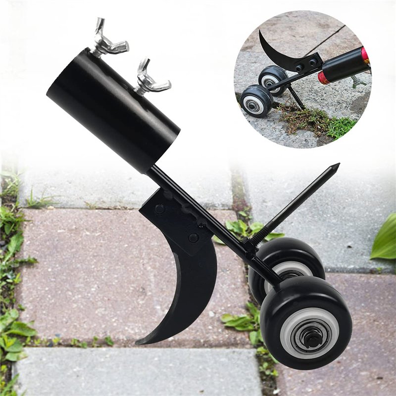 Miyobing Outil de désherbage 2 en 1 avec roues pour désherber les mauvaises herbes, outil de désherbage pour jardin, outil de dé