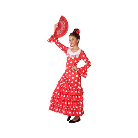 Atosa déguisement danseuse flamenco rouge 5 a 6 años