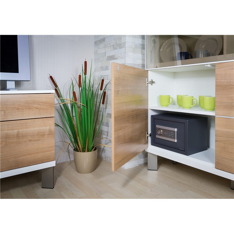 Image secondaire de ARREGUI Stylo 19010-S1 Coffre-fort en acier, ouverture double sécurité, serrure électronique à code et à clé, coffre-fort de sécurité