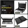 Aigostar Hett Pro - Grill Panini, Grills électriques Avec Plaques Antiadhésives. Récupérateur de Graisses Amovible, Ouverture à 