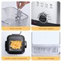Aigostar Fries 3000041ZD - Friteuse compacte 100% sans BPA avec grande fenetre de vue et controle de la temperature. Acier inoxy