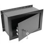 PrimeMatik - Coffre-Fort Mural de sécurité en Retrait en Acier à clé 26x15x18cm Noir
