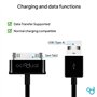 OcioDual USB Data Cable Chargeur Câble de Données Data Sync Noir Compatible avec Samsung Galaxy TAB 2 10.1 P5110 & 7.1 Charger
