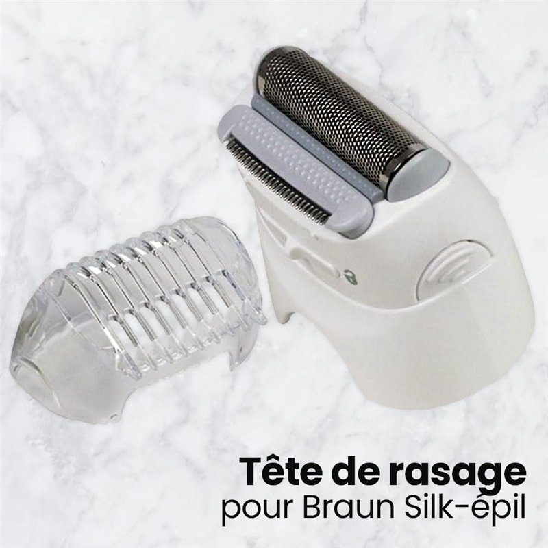 Image secondaire de Anakel Home Tête Rasoir Silk Epil 67030799 Compatible Avec Braun Silk Epil 5, 7, 9 et Xpressive, Couleur Blanche