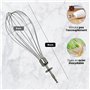 Anakel Home Accessoire Batteur Fouet BR64189652 Compatible avec le mélangeur Braun MR6500M | Tiges métalliques, 200 x 4 mm