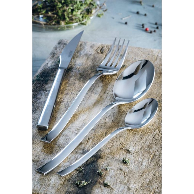 Image secondaire de Monix Génova Ensemble de Couverts 24 Pièces, Set de Couverts avec Couteau à Steak en Acier Inoxydable 18/10 Design Moderne Poli