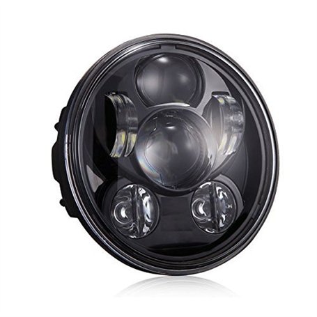 Phare Rond de LEDs 5.75" Modèle Ovni II Customacces pour Harley Davidson Sportster 1200 Forty-Eight 17'-19'