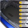 J&J AUTOMOTIVE | Tapis De Coffre en Caoutchouc TPE Toutes Saisons pour Clio 4 3/5P. Berlina 2012-2019 Bord Haut Noir Antidérapan