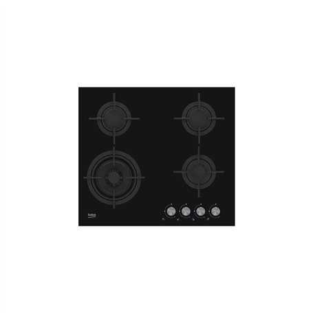 Beko HILW64222S plaque Noir Intégré (placement) Gaz 4 zone(s)