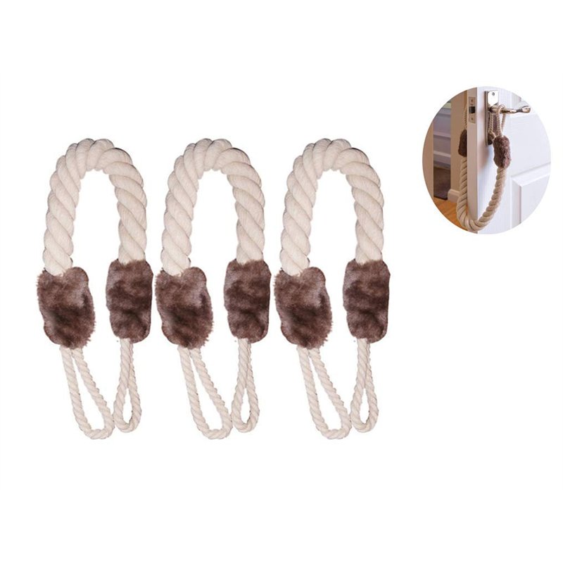 Rmeet Arrêts de Portes Corde,3 PCS Cordon de Serrage de Porte Cale Porte Corde Porte-bébé Sécurité Pincée Garde Protecteurs pour