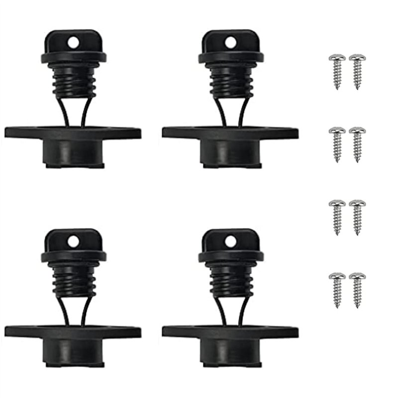 haihaz, Lot de 4 Plastique Kayak Bouchon de vidange, Bouchons de vidange Portables pour Kayak, Bouchons de vidange universels en Pl