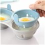 Gloryit 1 pièce Cuiseur à Oeufs Double Tasse, Cuiseur à Oeufs Micro-ondes, Cuiseur à œufs pour Micro-ondes, pour préparer rapide