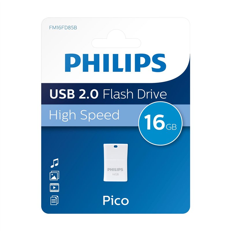 Image secondaire de Philips Pico Édition High Speed clé USB 2.0 16 Go Ultra Small pour PC, Ordinateur Portable, Smart TV, Audio pour Voitures et Aut