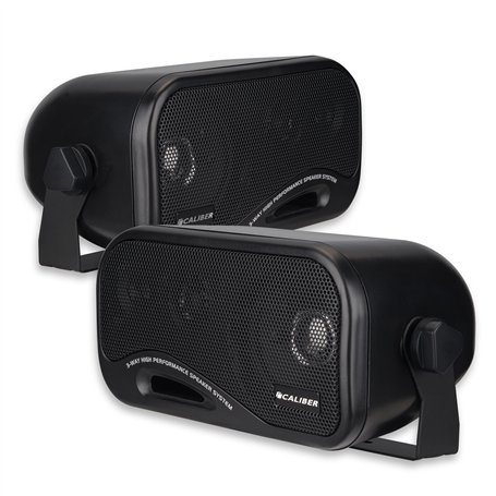 Caliber Haut Parleur de Voiture - 2X Enceinte Voiture - FM - SD - USB - AUX - Puissance Maximale 120W - 50W RMS - Matériel de Mo