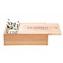 Engelhart - 250123 - Coffret de Dominos Classique Double 9 - Grande Boite en Bois avec 55 pièces - Dim. Domino : 50 x 25 x 10 mm