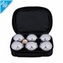Engelhart - 010203 - Sacoche de Transport avec Jeu de 8 Boules de Pétanque - Inclut Distance-Mètre - Sacoche Pratique - Jeux Ext