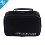 Engelhart - 010207 - Jeu de Boules 2 x 3 Noires et Grises - 74 mm - Triplette - Jeu de Petanque - 6 Boules de Pétanque, Sac en N