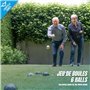 Engelhart - 010207 - Jeu de Boules 2 x 3 Noires et Grises - 74 mm - Triplette - Jeu de Petanque - 6 Boules de Pétanque, Sac en N