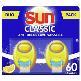 SUN Désodorisant Lave-Vaisselle Citron Duo Pack 2x60 - 120 Doses