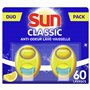 SUN Désodorisant Lave-Vaisselle Citron Duo Pack 2x60 - 120 Doses