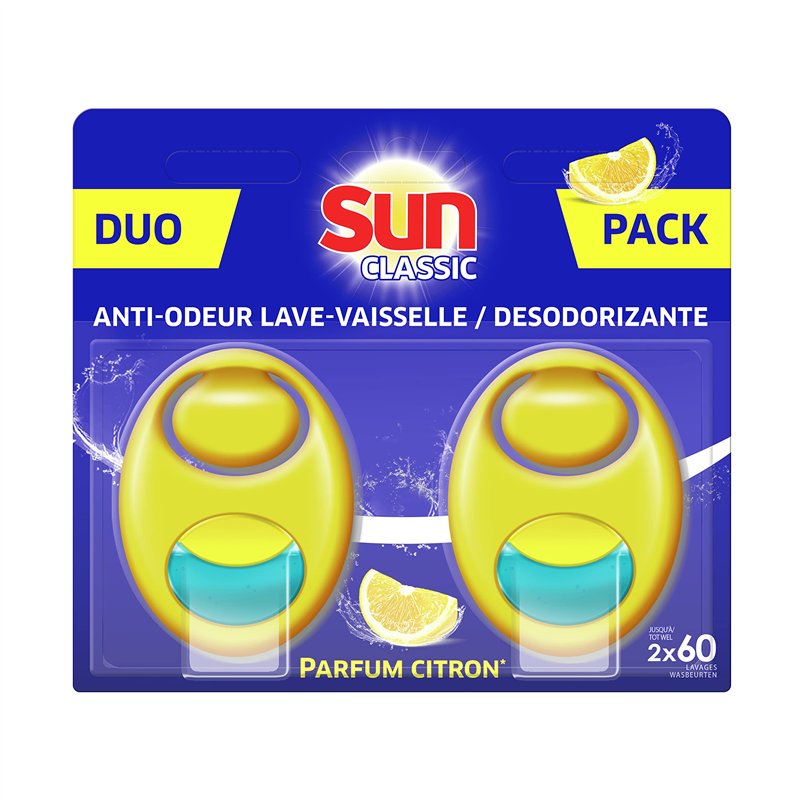 Image secondaire de SUN Désodorisant Lave-Vaisselle Citron Duo Pack 2x60 - 120 Doses