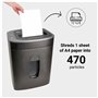 DESQ Destructeur de documents 20065-14 feuilles, Déchiqueter papier avec agrafes et cartes de crédit en 4 x 33 mm, Niveau de séc