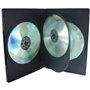 Dexlan Pack de 3 Boitier DVD pour rangement de 4 DVD Noir