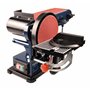 FERM Ponceuse Stationnaire - 350W - 150mm - avec 2 Bandes abrasives (P80 et P120) et 2 disques abrasifs (P80 et P120)