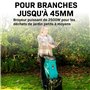 VONROC Broyeur de végétaux 2500W – Pour branches jusqu’à Ø45mm - Bac de ramassage de 45L et poussoir inclus - Fonction de sécuri
