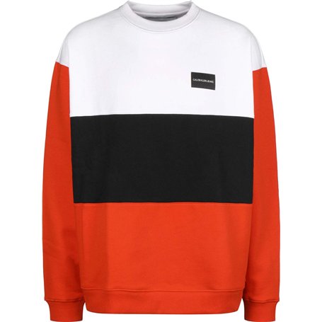 Calvin Klein Jeans Color Block Institutional Sweat Pumpkin