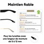 STANDWERK® Bandeau de lunettes de base avec maintien fiable - Bandeau de lunettes de sport réglable en taille