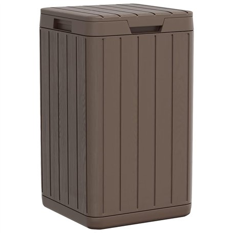 vidaXL Poubelle d'extérieur marron 38x38x65 cm PP