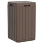 vidaXL Poubelle d'extérieur marron 38x38x65 cm PP