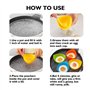 XCWTBL Pocheuse à Oeufs En Silicone Cuit Oeuf Micro Onde, 4 Cuiseurs De Cuisine Antiadhésifs Avec 1 Brosse Huile Pour Ustensiles
