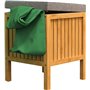 EISL BMBA02-WKBH Tabouret de salle de bain en bambou avec panier à linge