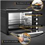 TZS First Austria Mini Four Electrique 30L, 3200W, Four Posable à Convection avec Minuteur 0-60 min, Grille et Plaque de Four av
