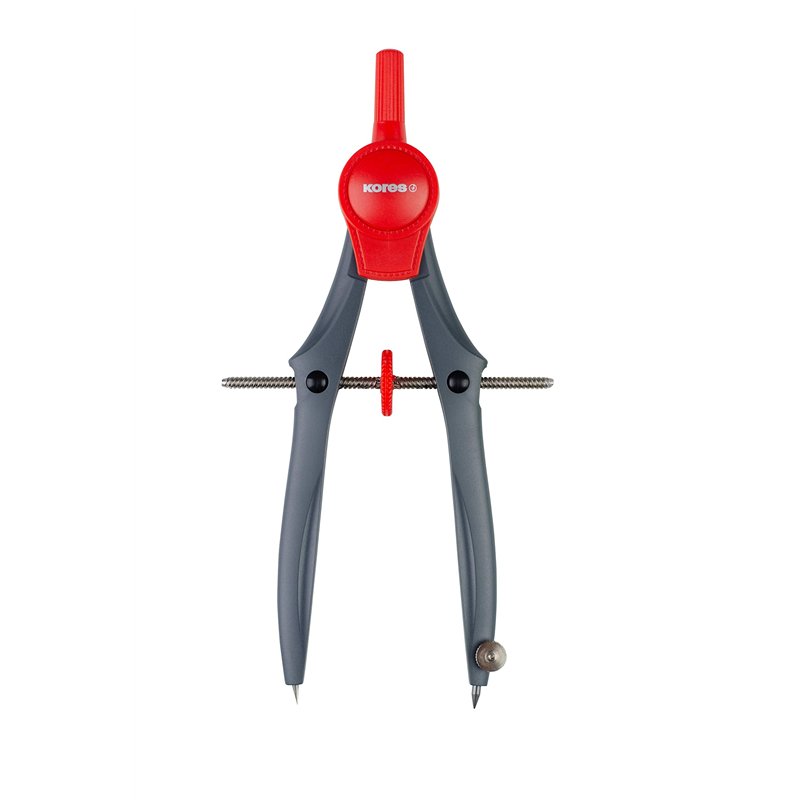Kores - Cirkos : Compas de géométrie avec molette de réglage pour enfants, étudiants et adultes, léger et ergonomique, fourniture
