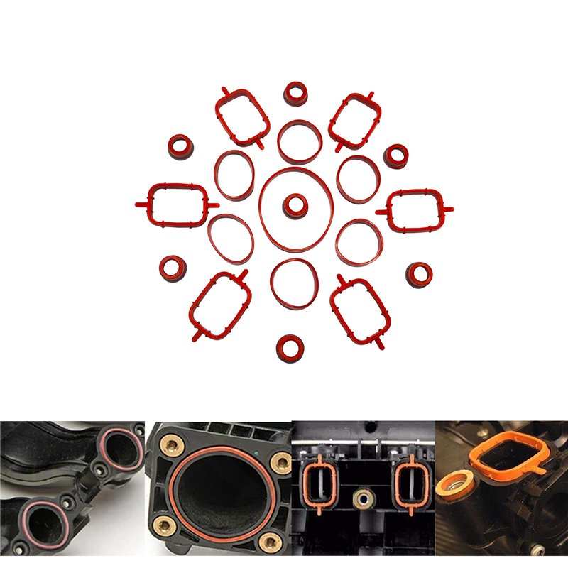 Image secondaire de FanPaYY Kit de joints sur collecteur d'admission (20 pièces) pour 3er 5er 7er X5 X6 11612245439 11612246945