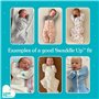 Love To Dream Swaddle Up, Small 3,5-6 kg - Gris, ajusté, soutient Un Sommeil sain, 1,0 Tog - Idéal pour 20-24°C, Coton Lavable e