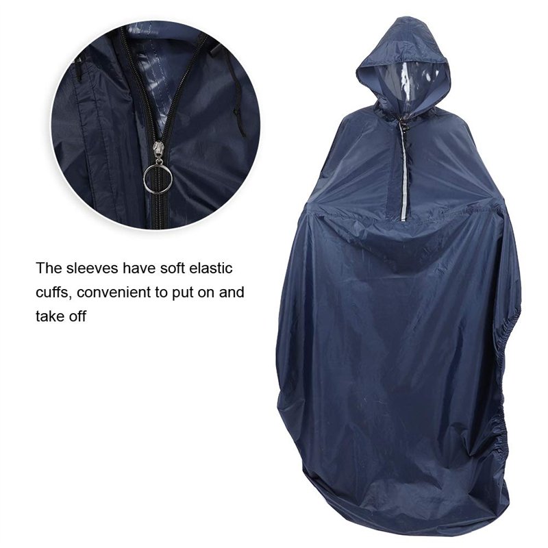 Image secondaire de Poncho imperméable pour fauteuil roulant avec capuche ultraléger imperméable à capuche en fauteuil roulant housse de pluie imper
