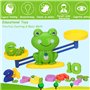 Jouet Mathématique Montessori, Apprentissage Math de Balance Jeu Grenouille Bloc et Cartes de Numérique, Jouets Éducatifs Cadeau