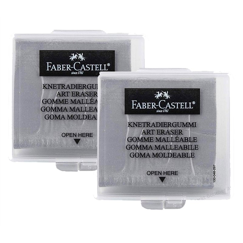 Faber-Castell 10003496 Gomme Mie de Pain Gris (2x Gris)